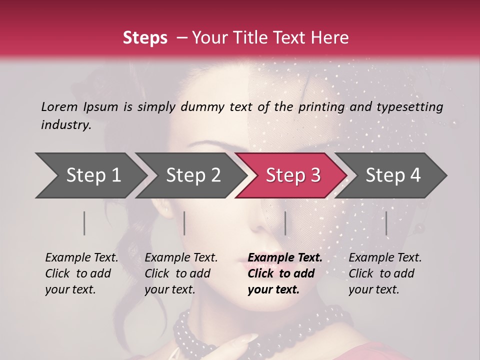 Caucasian Girl Jewellery PowerPoint Template