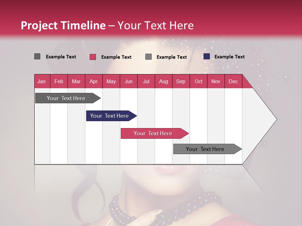 Caucasian Girl Jewellery PowerPoint Template