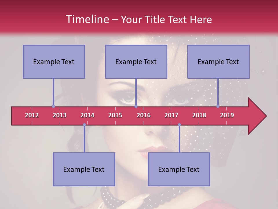 Caucasian Girl Jewellery PowerPoint Template