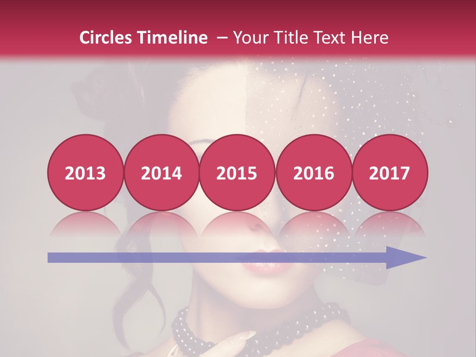 Caucasian Girl Jewellery PowerPoint Template