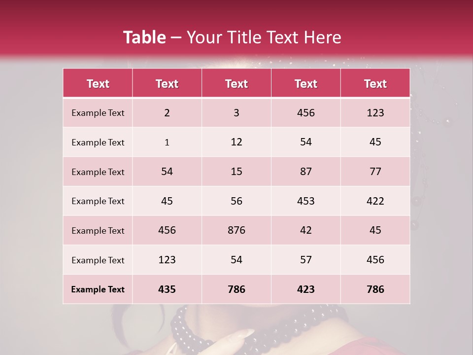 Caucasian Girl Jewellery PowerPoint Template