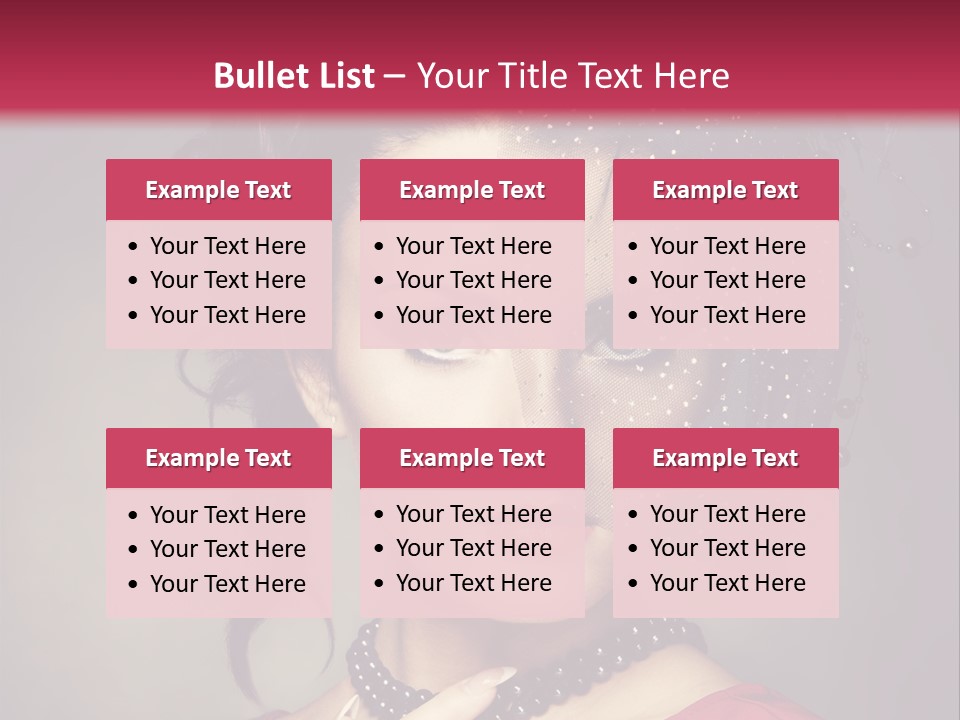 Caucasian Girl Jewellery PowerPoint Template