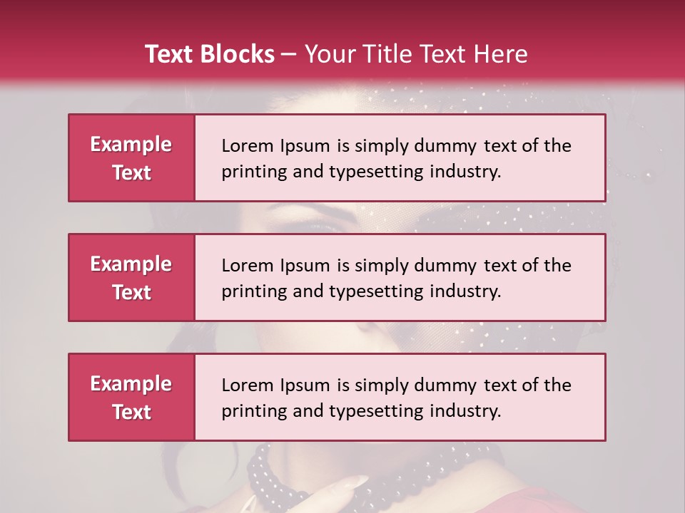 Caucasian Girl Jewellery PowerPoint Template