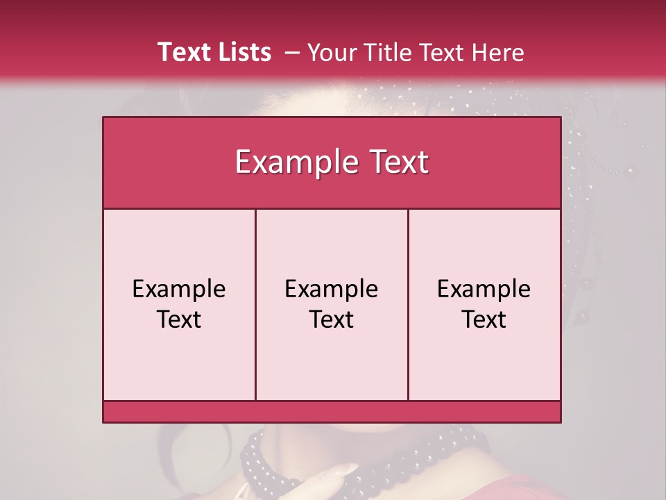 Caucasian Girl Jewellery PowerPoint Template