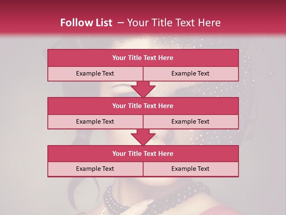 Caucasian Girl Jewellery PowerPoint Template