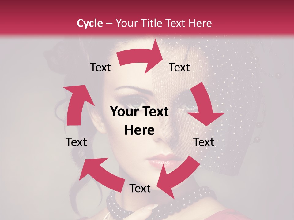 Caucasian Girl Jewellery PowerPoint Template