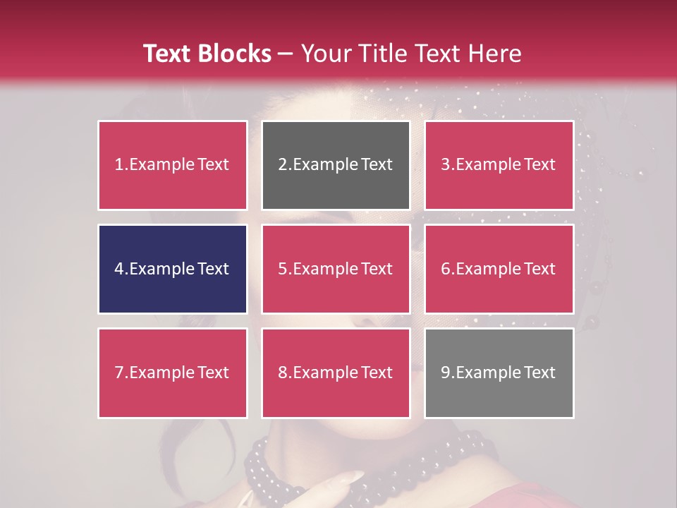 Caucasian Girl Jewellery PowerPoint Template