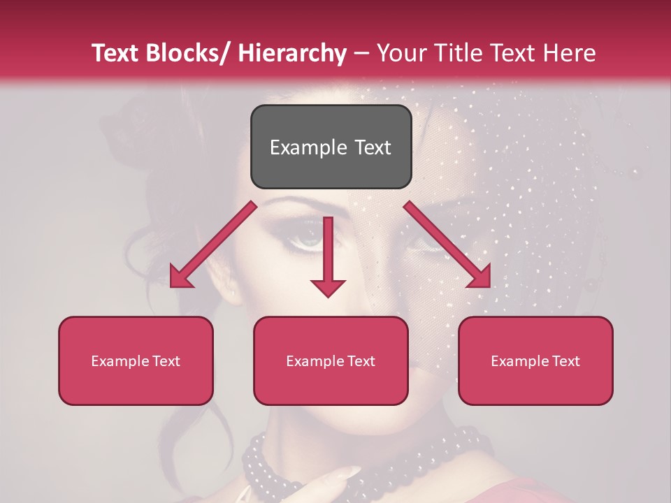 Caucasian Girl Jewellery PowerPoint Template