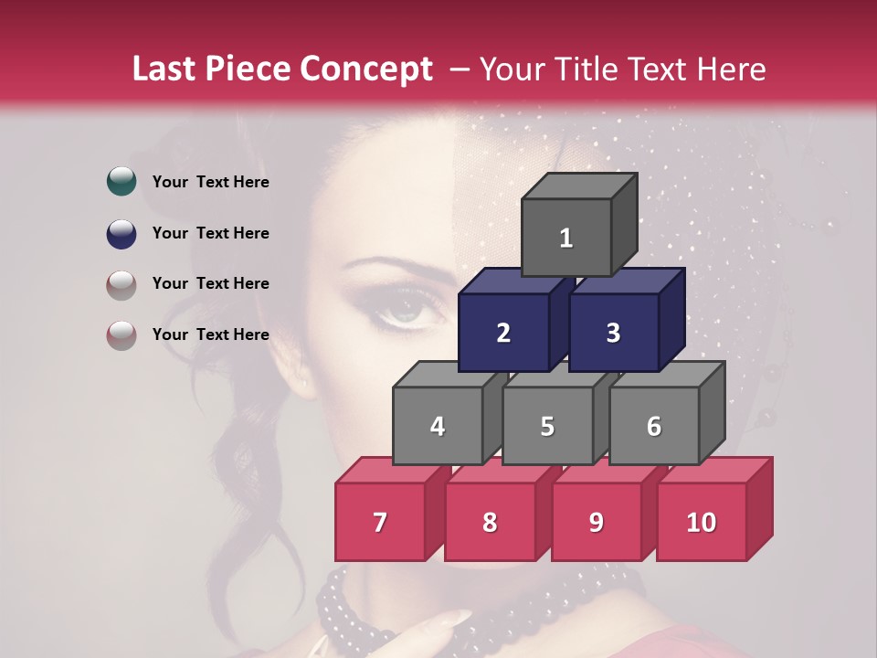 Caucasian Girl Jewellery PowerPoint Template