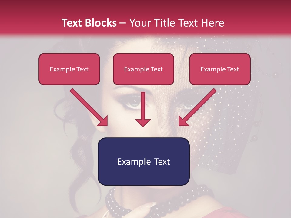 Caucasian Girl Jewellery PowerPoint Template