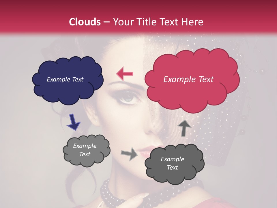 Caucasian Girl Jewellery PowerPoint Template