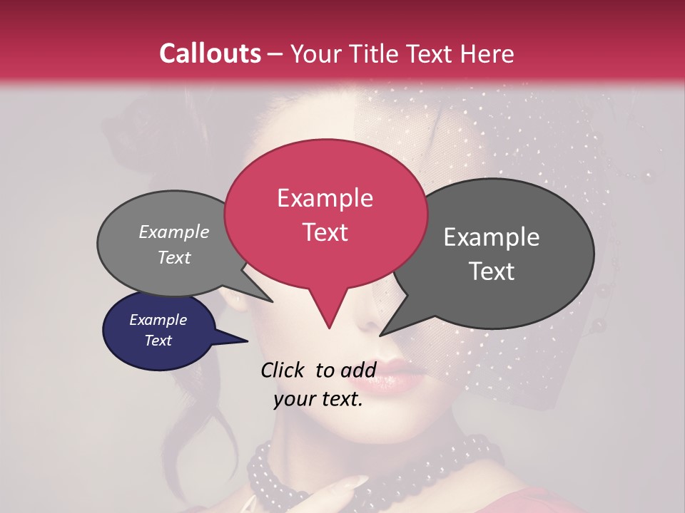 Caucasian Girl Jewellery PowerPoint Template