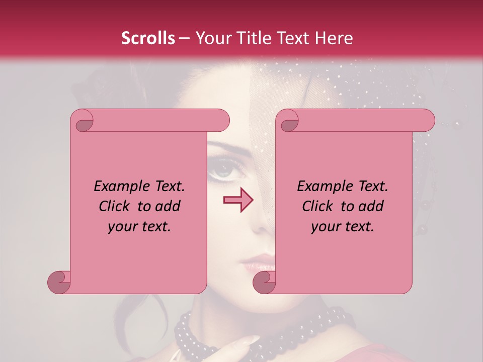 Caucasian Girl Jewellery PowerPoint Template