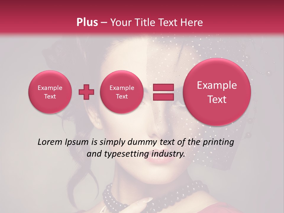 Caucasian Girl Jewellery PowerPoint Template