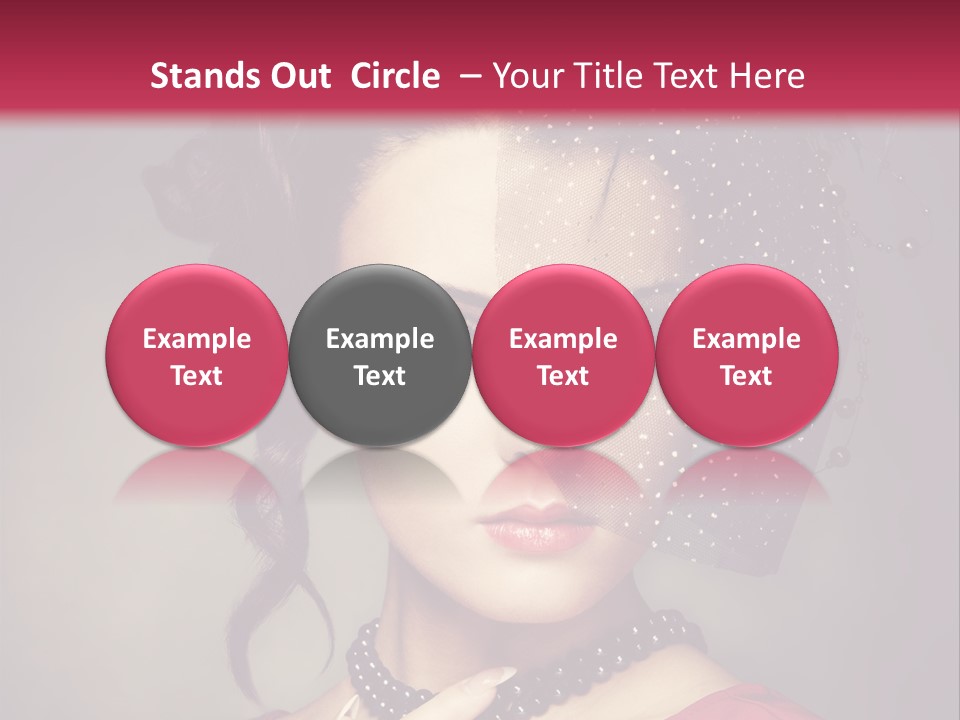 Caucasian Girl Jewellery PowerPoint Template