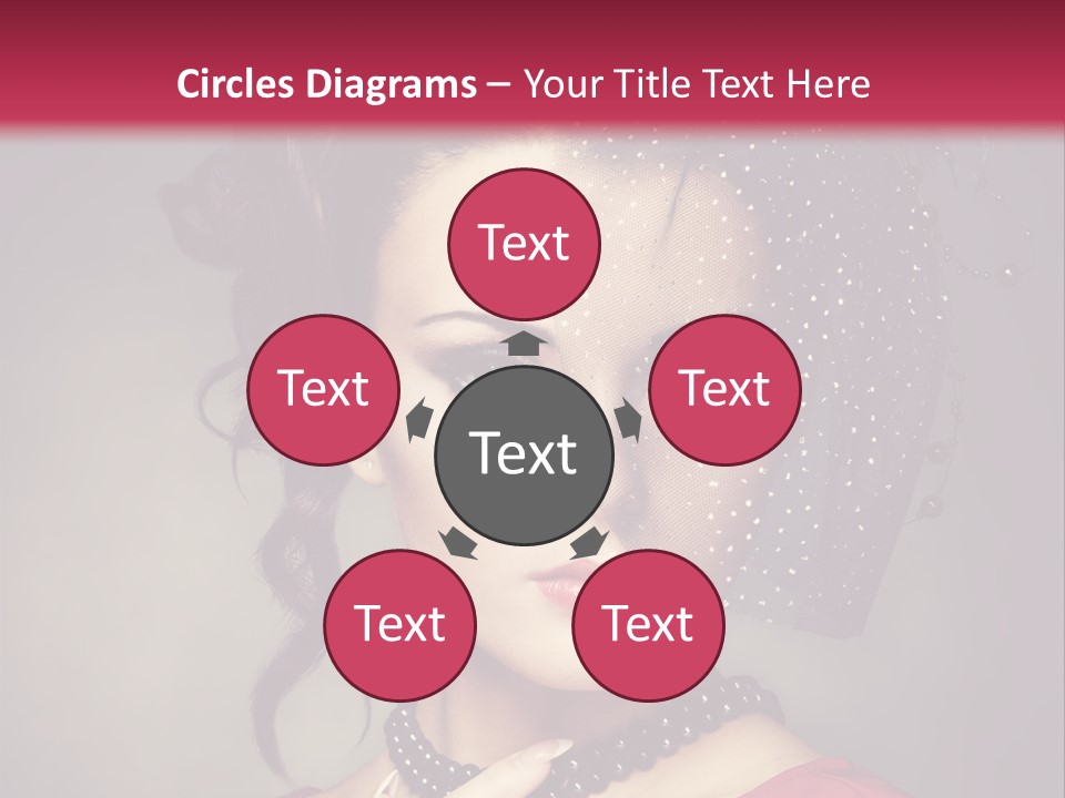 Caucasian Girl Jewellery PowerPoint Template