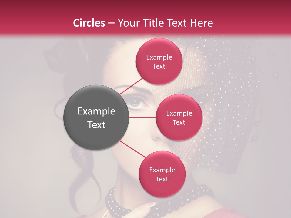 Caucasian Girl Jewellery PowerPoint Template