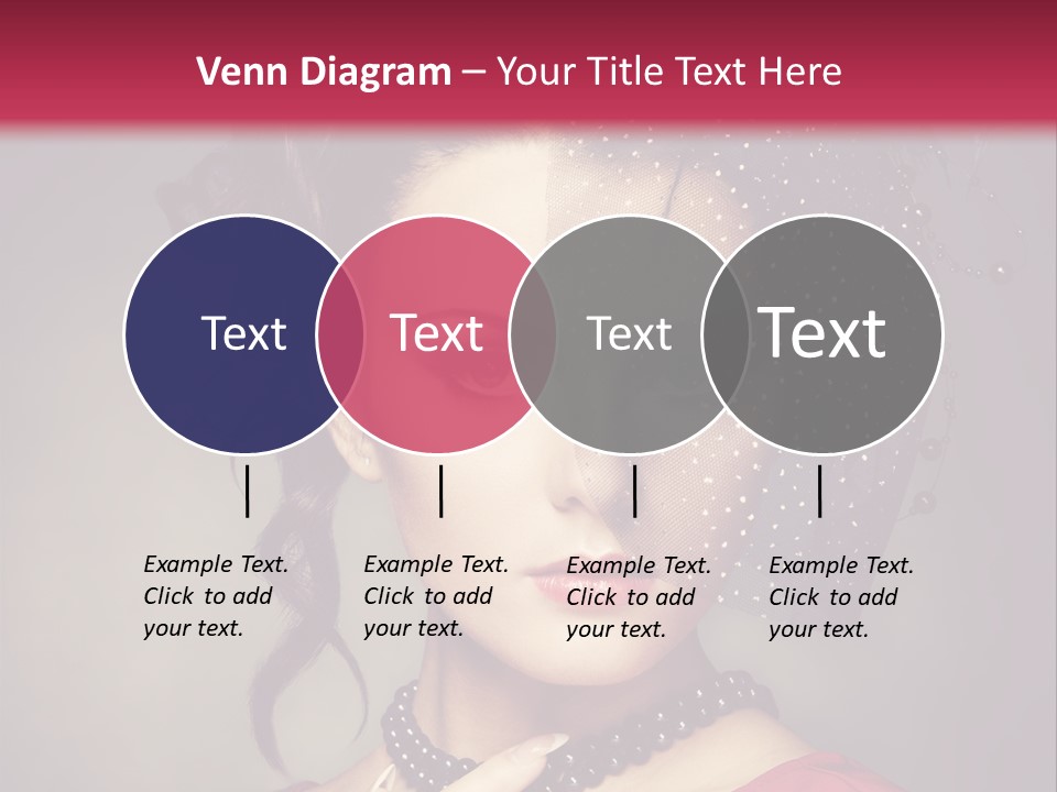 Caucasian Girl Jewellery PowerPoint Template