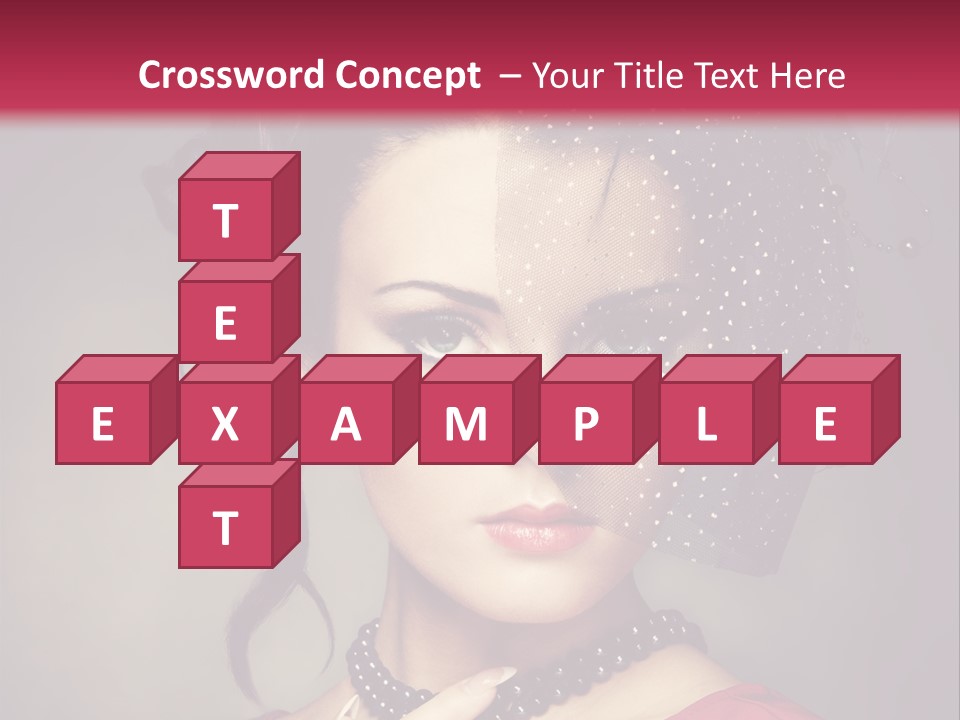 Caucasian Girl Jewellery PowerPoint Template