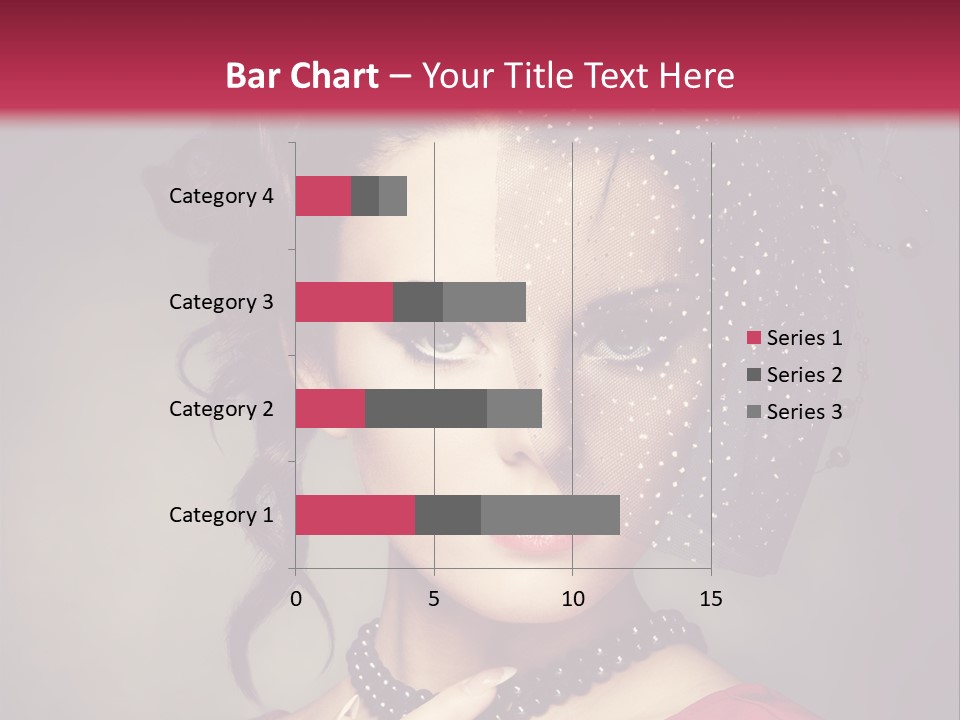 Caucasian Girl Jewellery PowerPoint Template