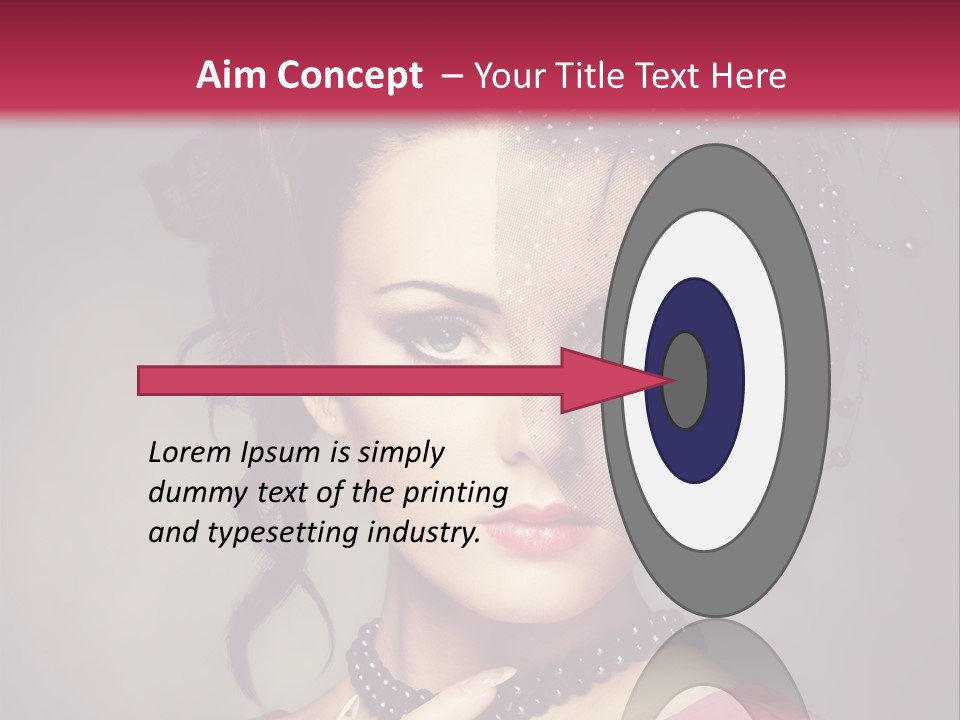 Caucasian Girl Jewellery PowerPoint Template