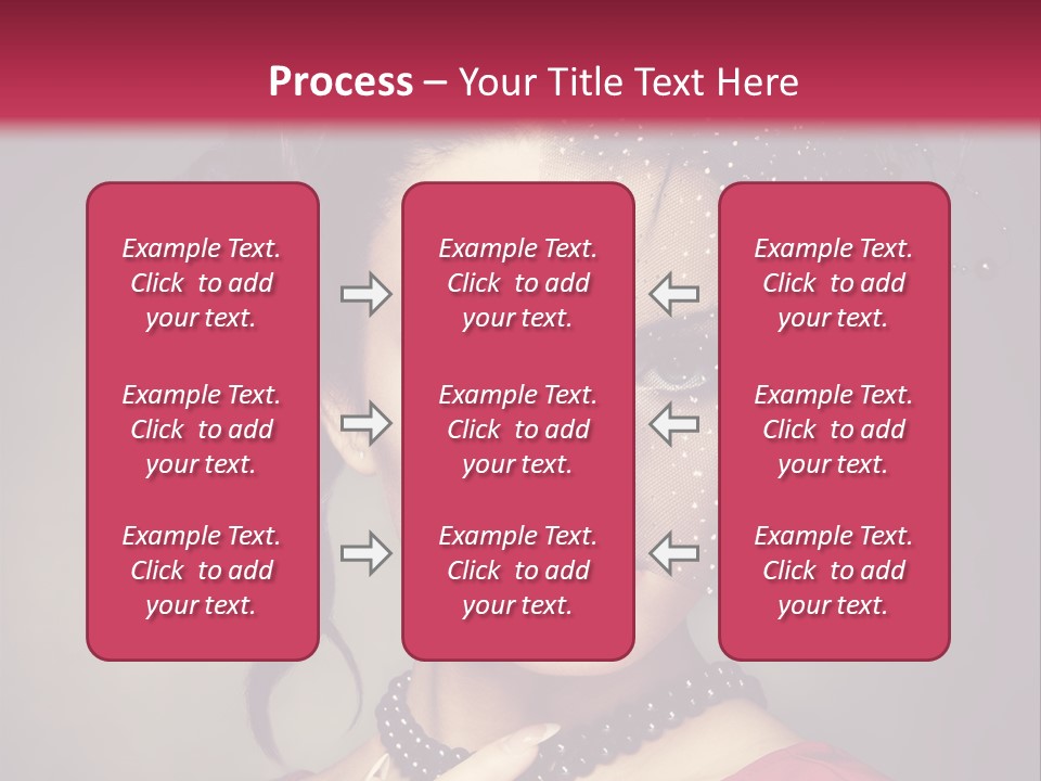 Caucasian Girl Jewellery PowerPoint Template