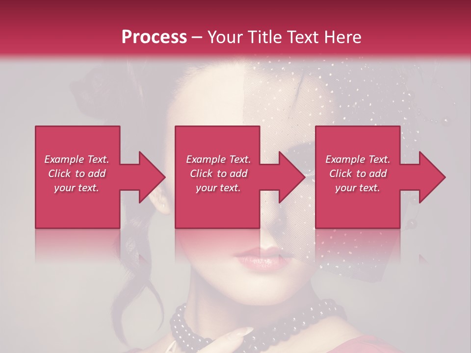 Caucasian Girl Jewellery PowerPoint Template