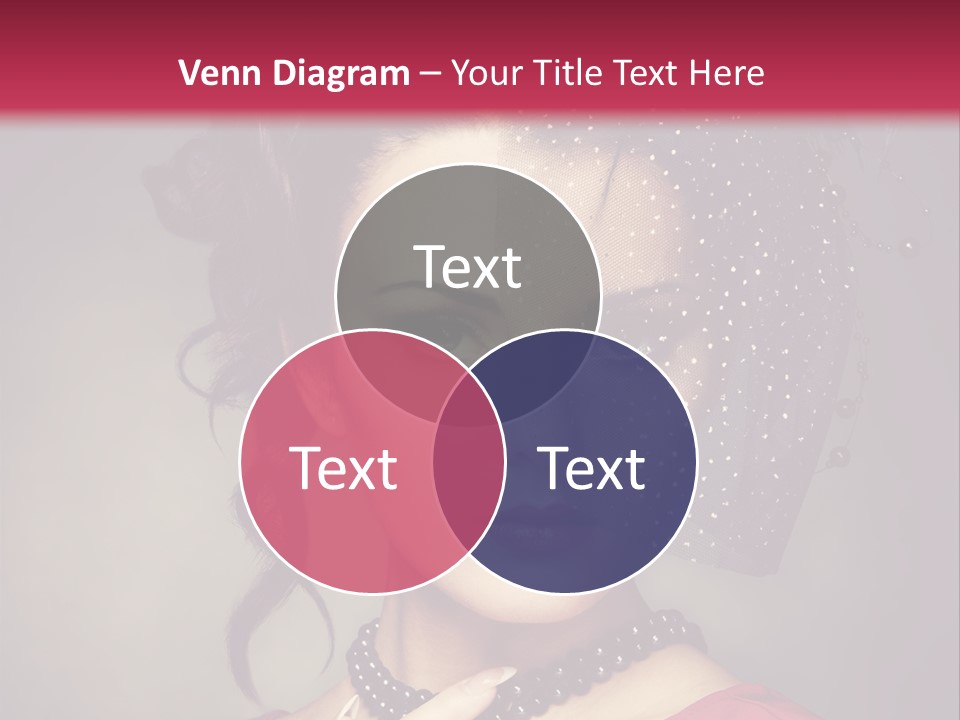 Caucasian Girl Jewellery PowerPoint Template