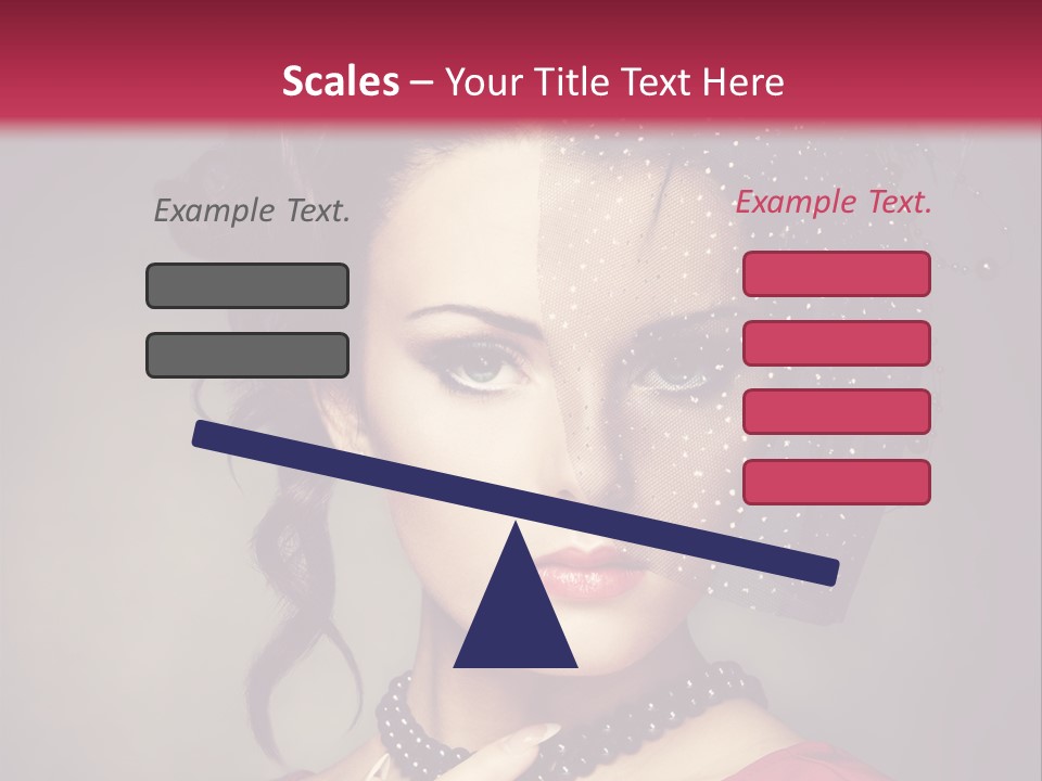 Caucasian Girl Jewellery PowerPoint Template