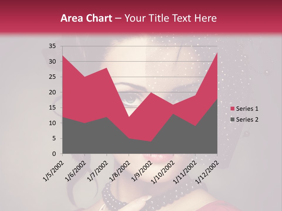 Caucasian Girl Jewellery PowerPoint Template