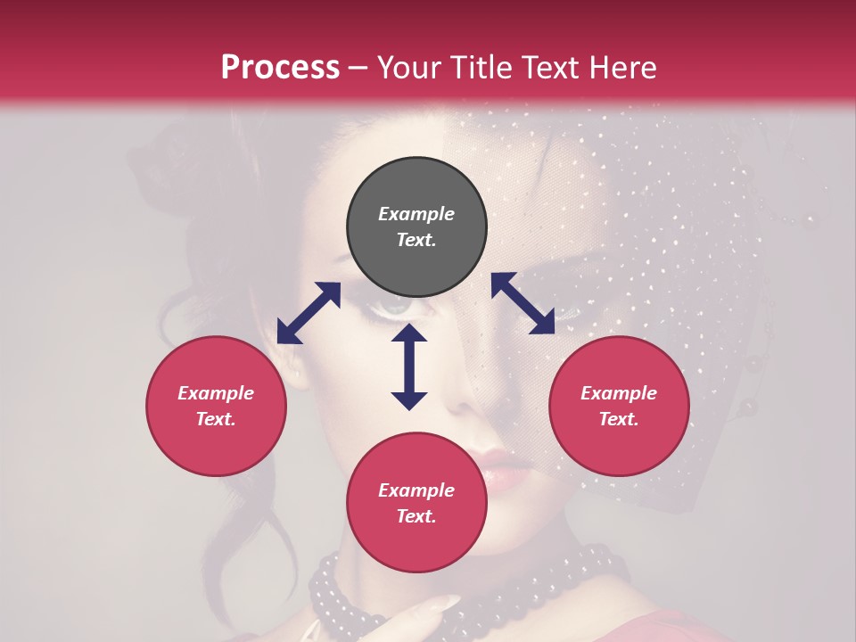 Caucasian Girl Jewellery PowerPoint Template