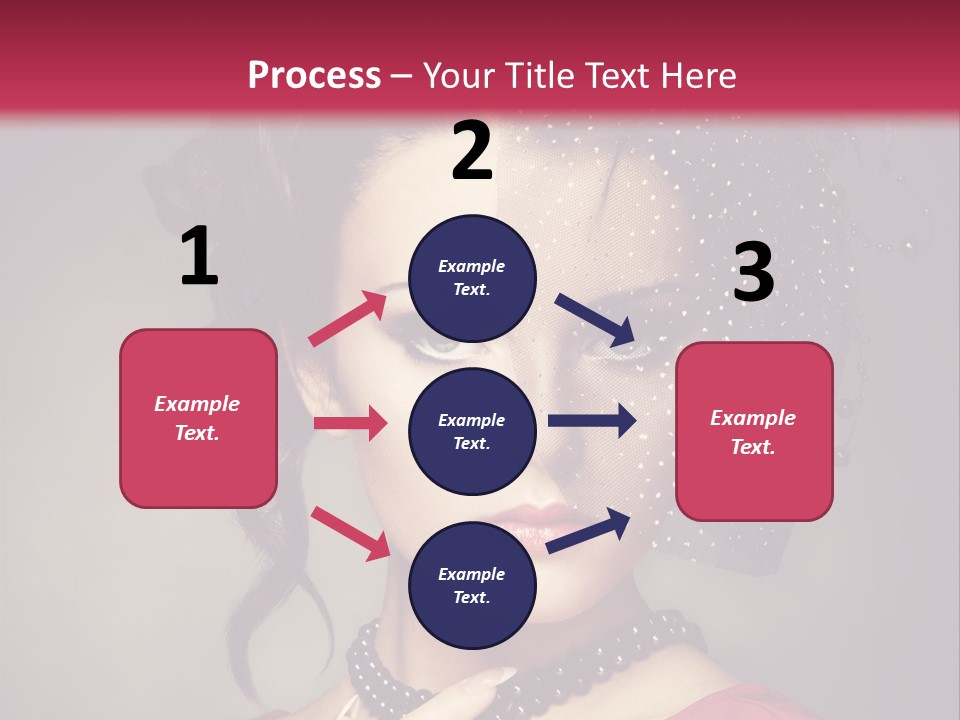 Caucasian Girl Jewellery PowerPoint Template