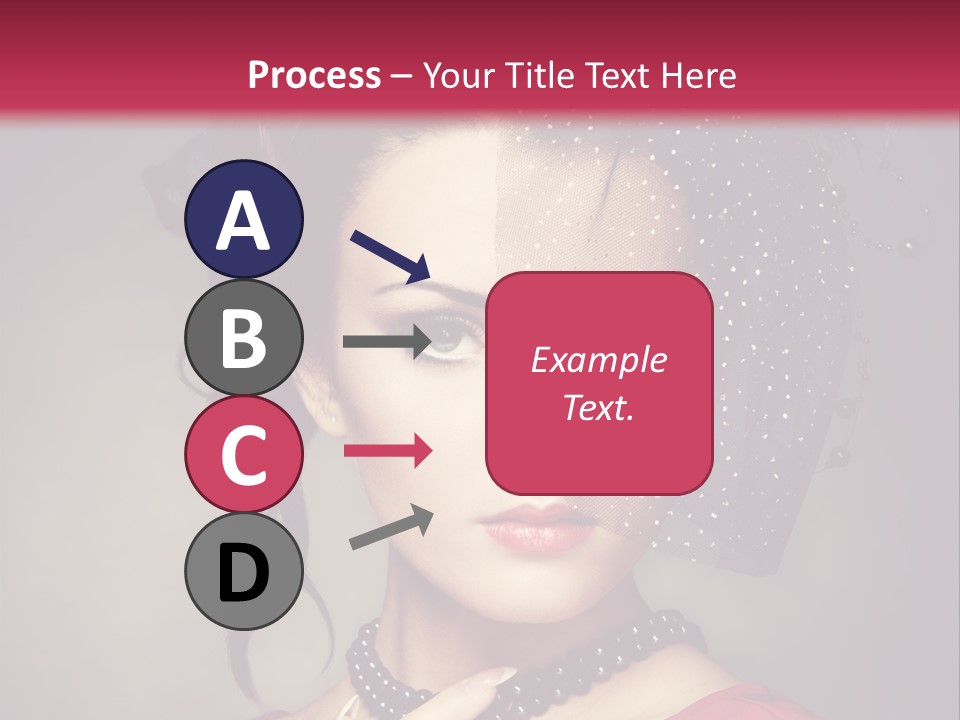 Caucasian Girl Jewellery PowerPoint Template