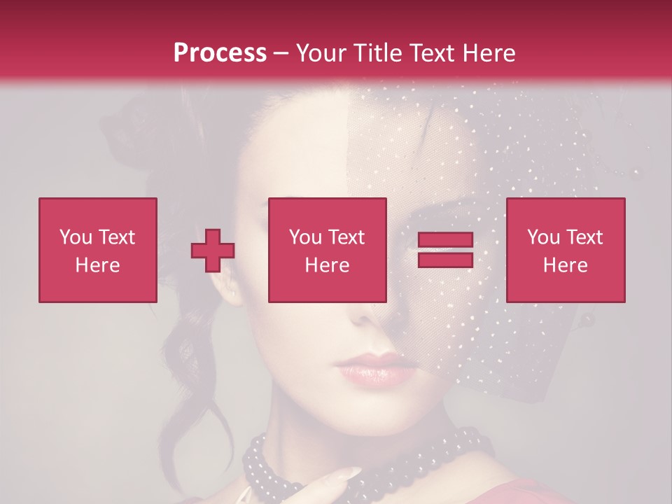 Caucasian Girl Jewellery PowerPoint Template