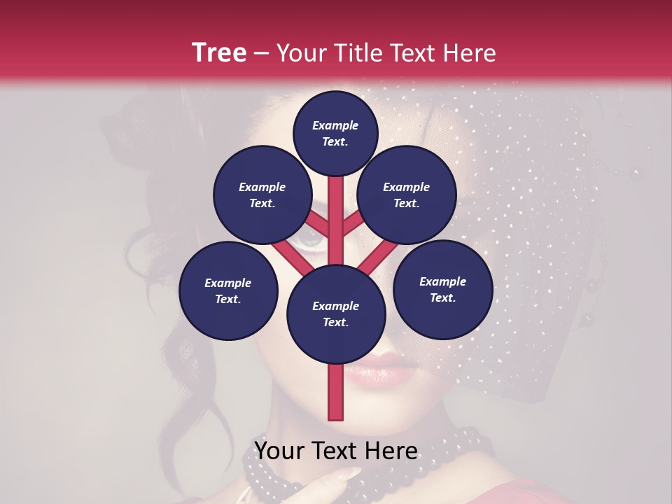 Caucasian Girl Jewellery PowerPoint Template