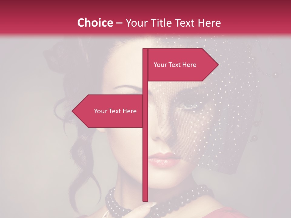 Caucasian Girl Jewellery PowerPoint Template