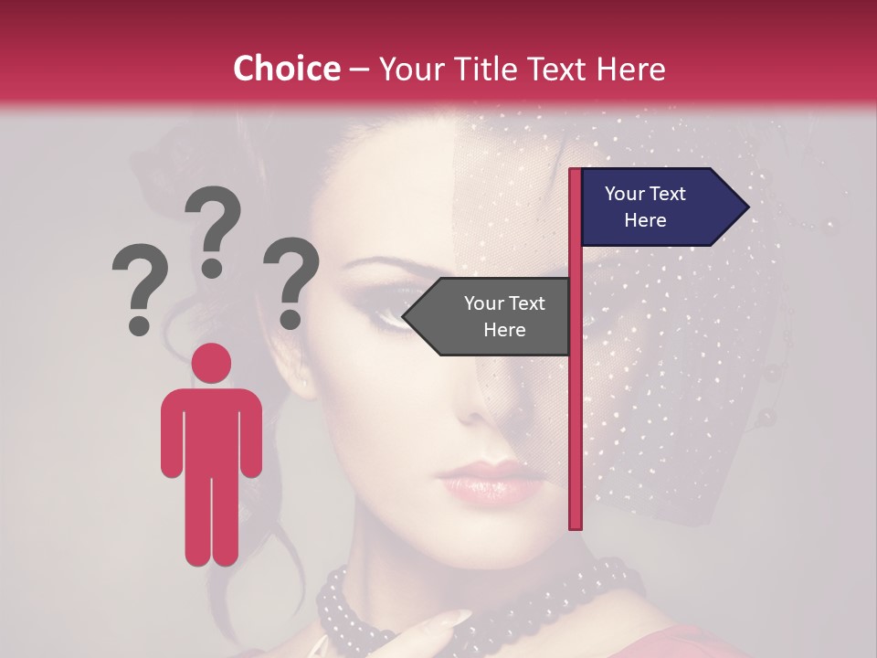 Caucasian Girl Jewellery PowerPoint Template