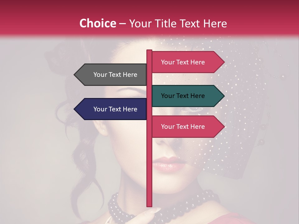 Caucasian Girl Jewellery PowerPoint Template