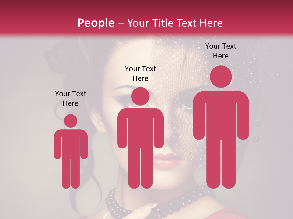 Caucasian Girl Jewellery PowerPoint Template