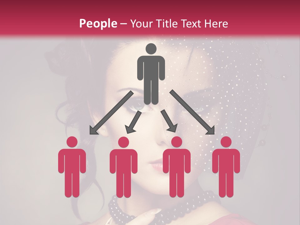 Caucasian Girl Jewellery PowerPoint Template