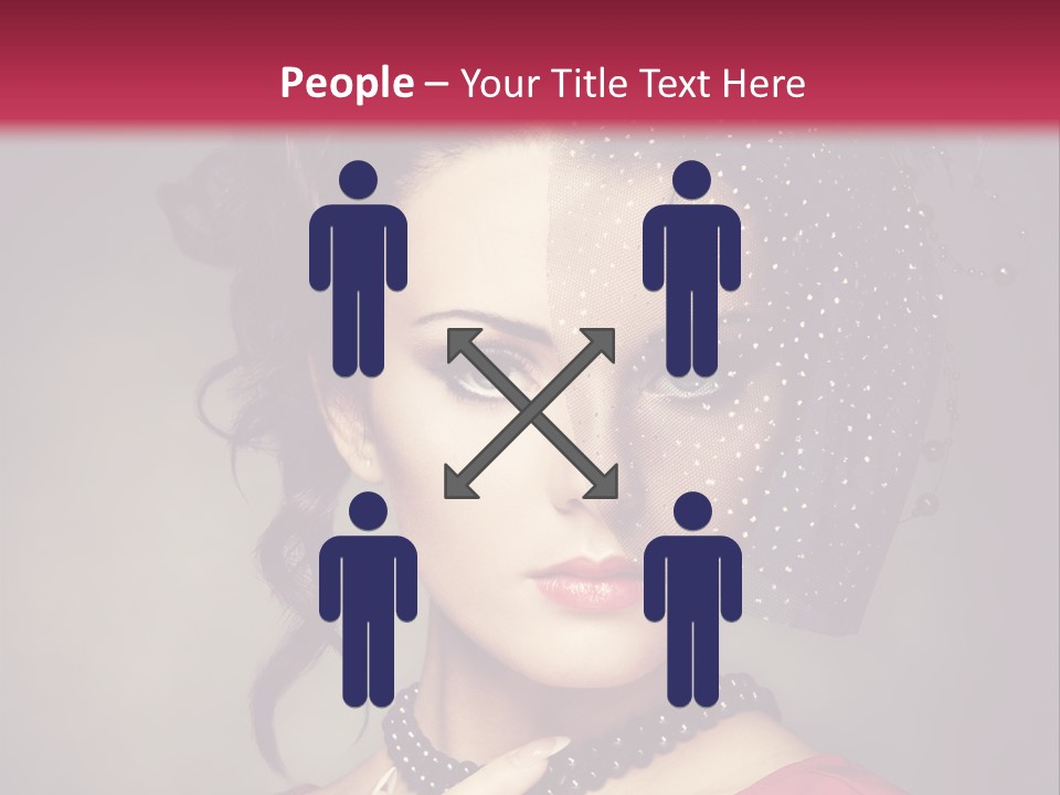 Caucasian Girl Jewellery PowerPoint Template