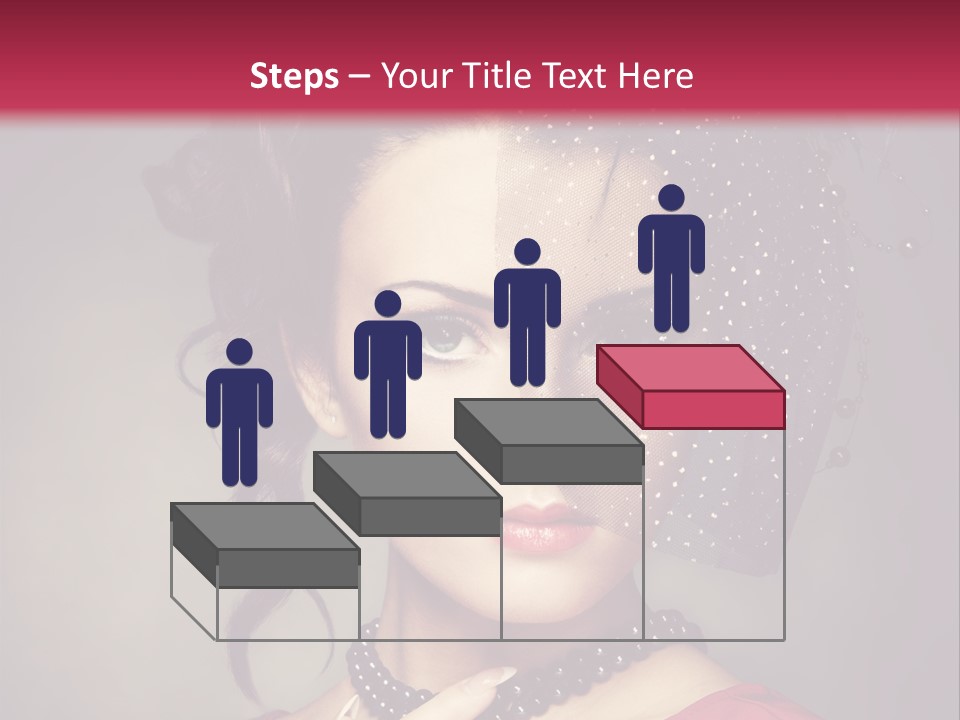 Caucasian Girl Jewellery PowerPoint Template