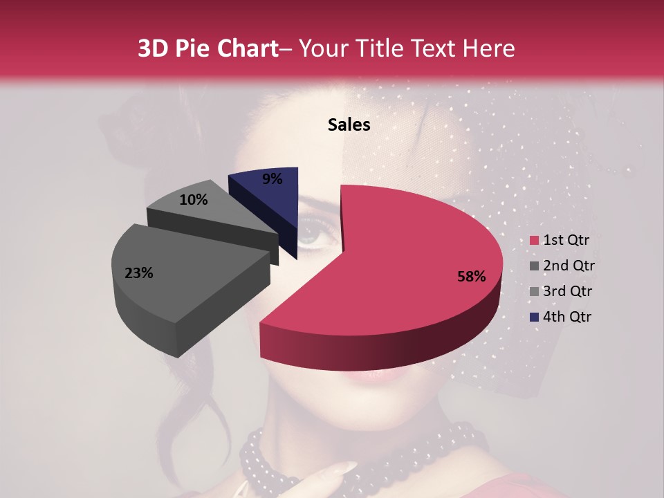 Caucasian Girl Jewellery PowerPoint Template