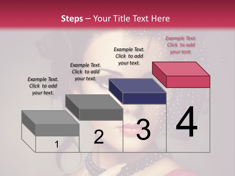 Caucasian Girl Jewellery PowerPoint Template