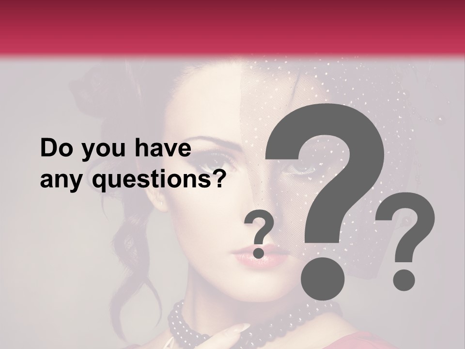 Caucasian Girl Jewellery PowerPoint Template