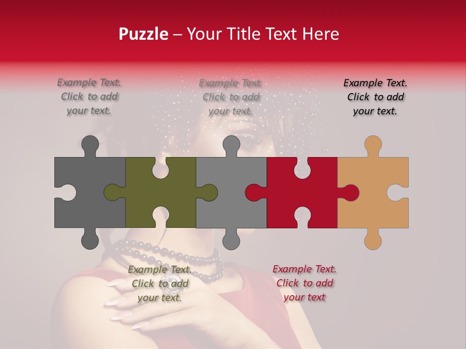 Voile Hair Wall PowerPoint Template