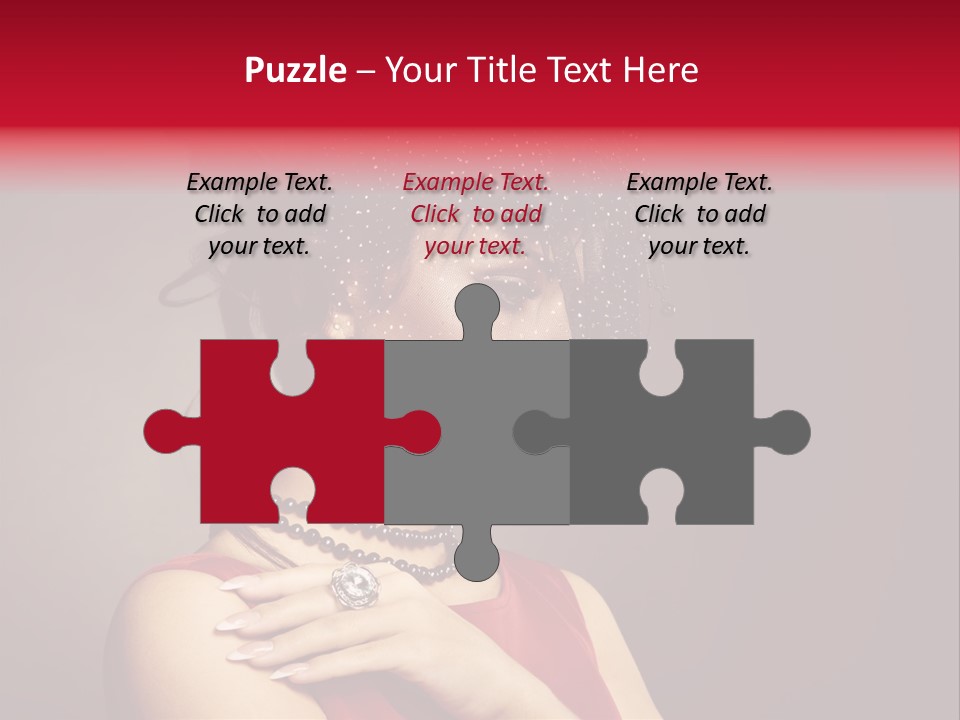 Voile Hair Wall PowerPoint Template