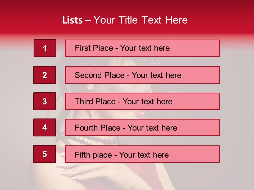 Voile Hair Wall PowerPoint Template