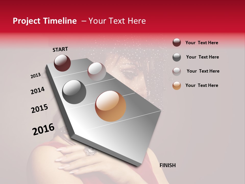 Voile Hair Wall PowerPoint Template