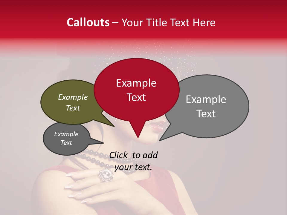 Voile Hair Wall PowerPoint Template